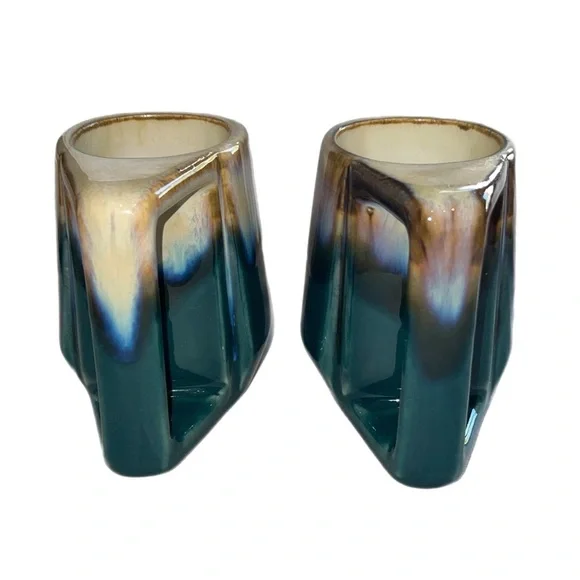 Ceramic Gradient Mugs - Green and Brown - Picture 2 of 3